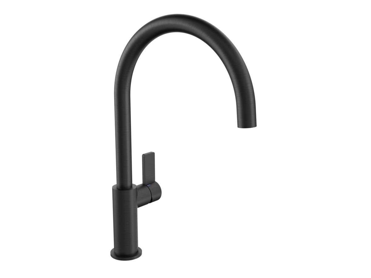 reece Nobili Flag Gooseneck Sink Mixer Tap Brushed Gunmetal (4 Star) Lead Free