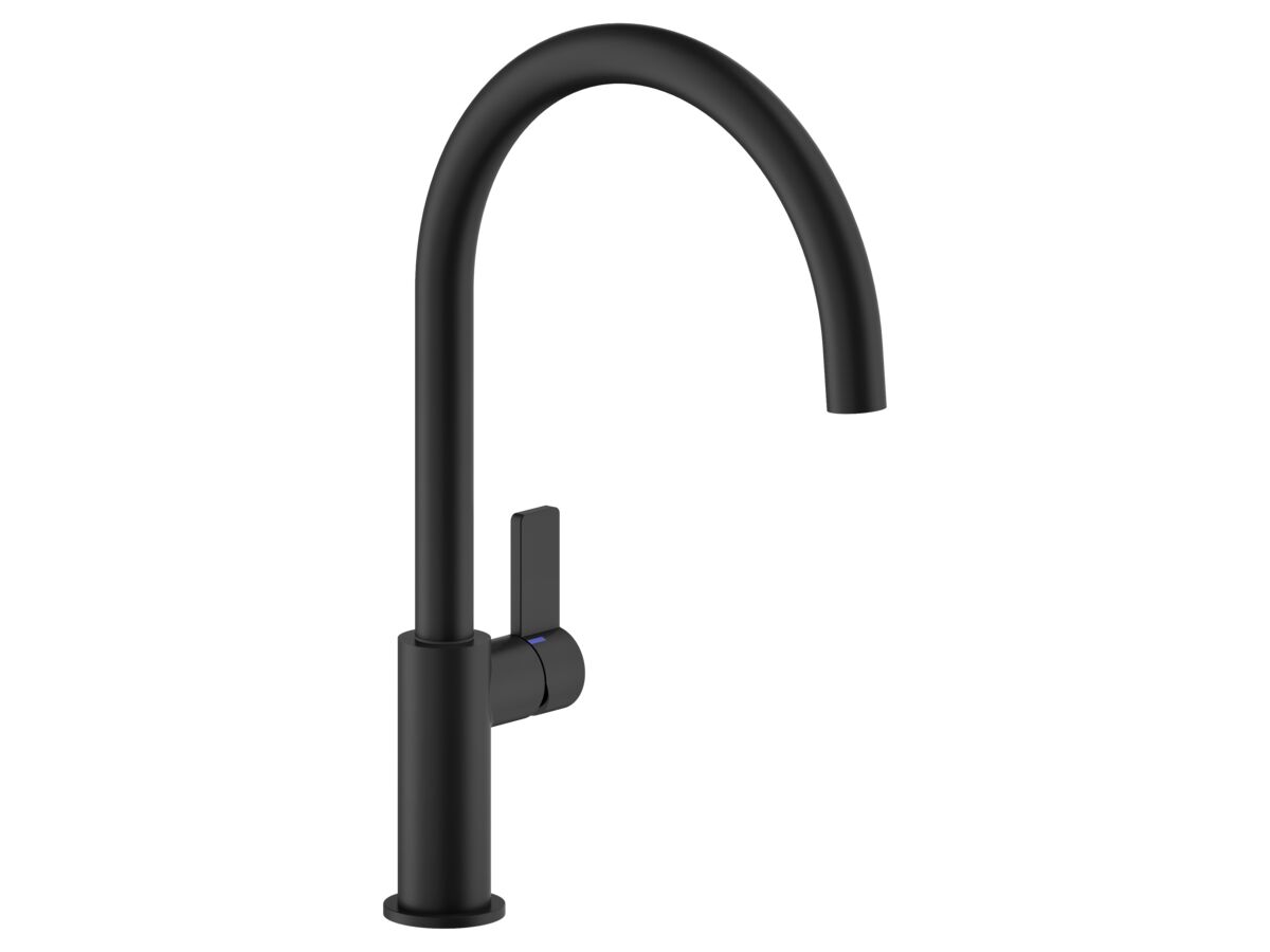 reece Nobili Flag Gooseneck Sink Mixer Tap Matte Black (4 Star) Lead Free