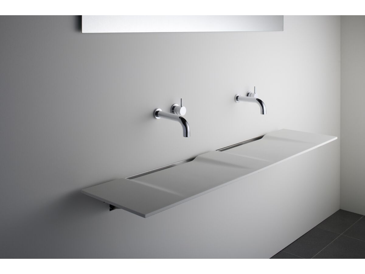 reece Omvivo Linea Double Washplane 1600 Solid Surface White
