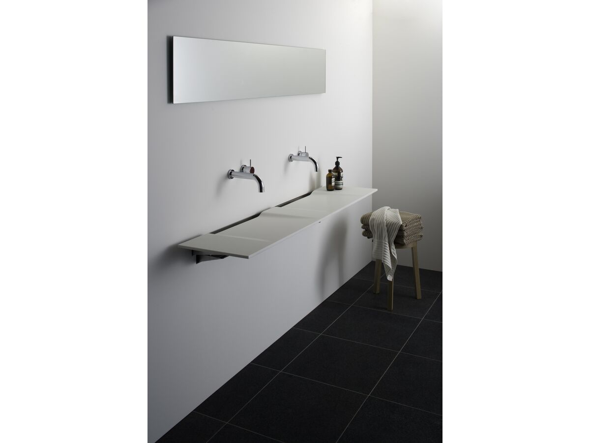 Reece Omvivo Linea Double Washplane 2100 Solid Surface White