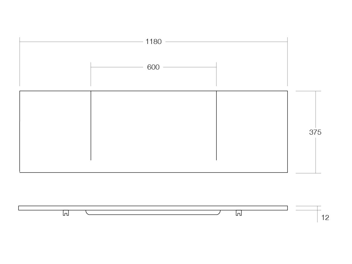 Reece Omvivo Linea Single Washplane 1180mm Solid Surface White