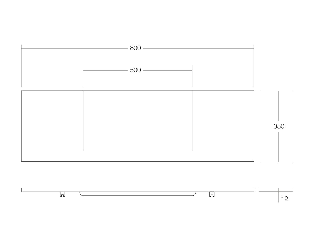 Reece Omvivo Linea Single Washplane 800mm Solid Surface White