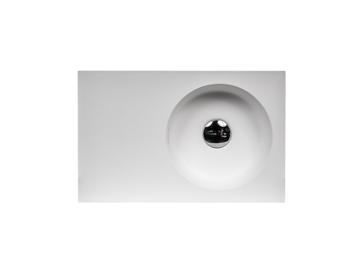 Reece Omvivo Neo Mini Solid Surface Wall Basin Right Hand Bowl No Taphole 470mm White