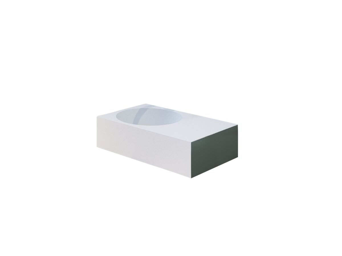 reece Omvivo Neo Solid Surface 12 Litre Wall Basin Left Hand Bowl 1 Taphole 700mm White