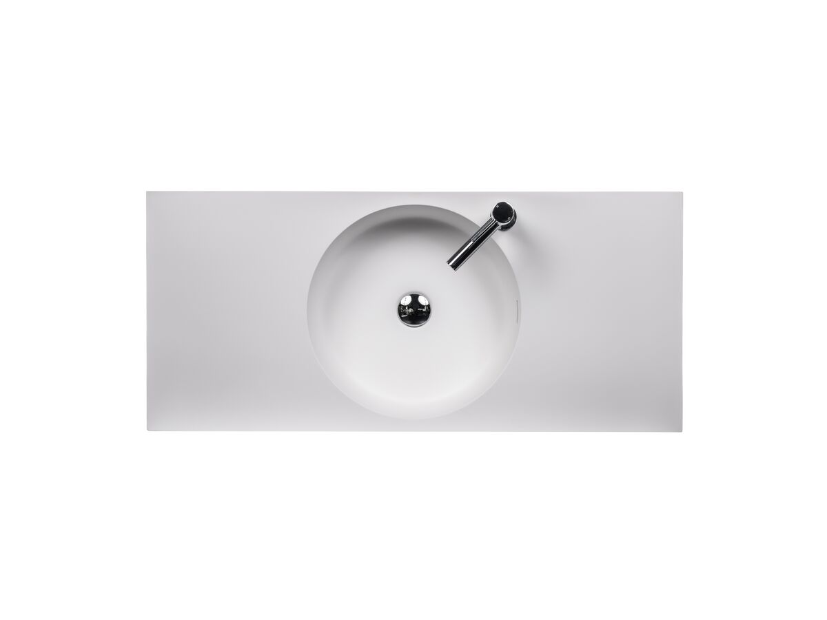 Reece Omvivo Neo Solid Surface Wall Basin Centre Bowl 1 Taphole 1000mm White