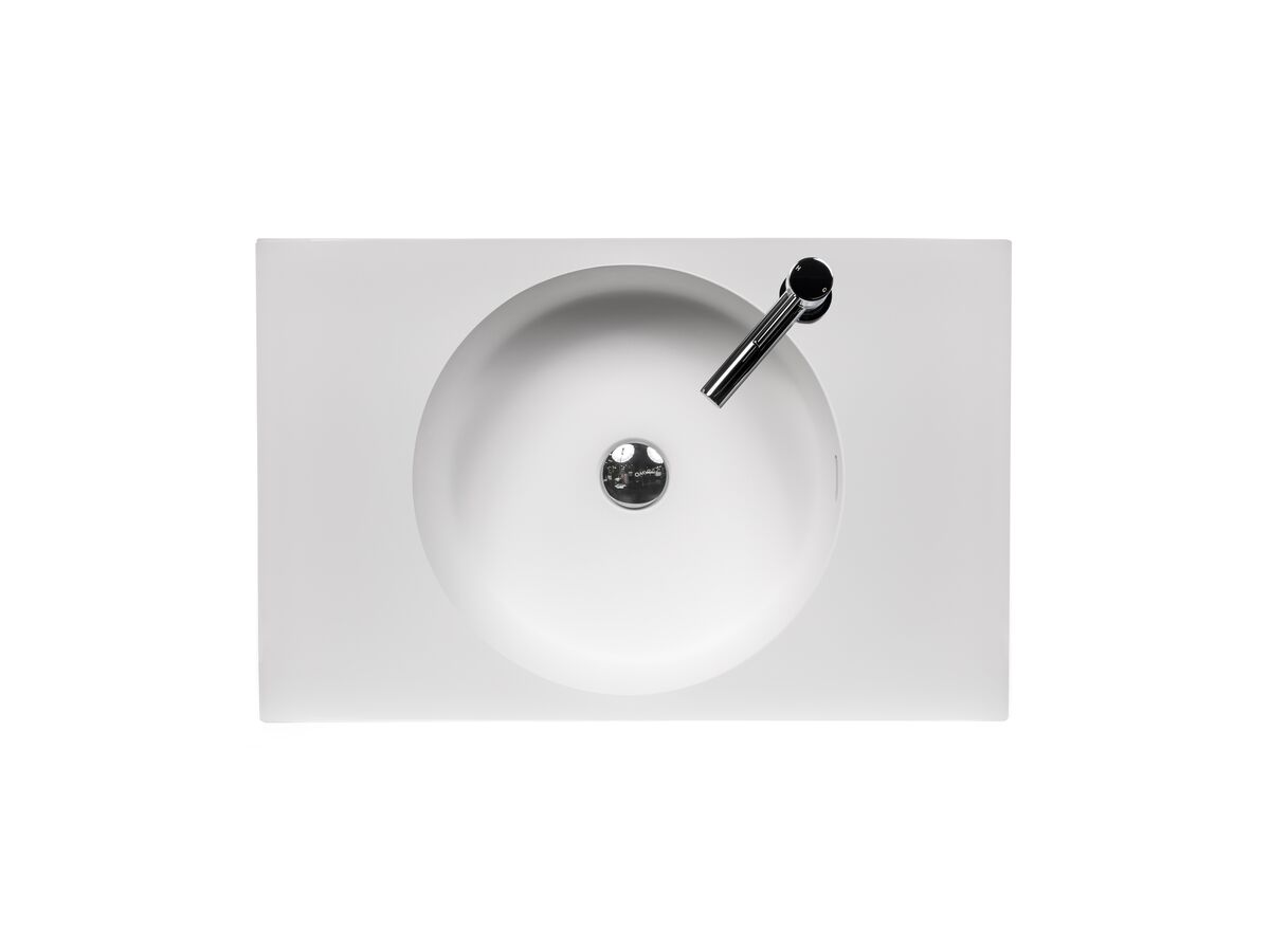 Reece Omvivo Neo Solid Surface Wall Basin Centre Bowl 1 Taphole 700mm White