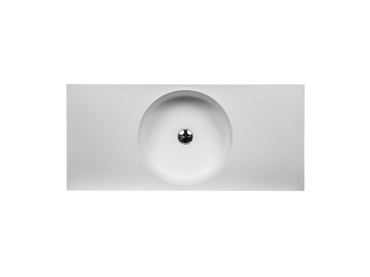 Reece Omvivo Neo Solid Surface Wall Basin Centre Bowl No Taphole 1000mm White
