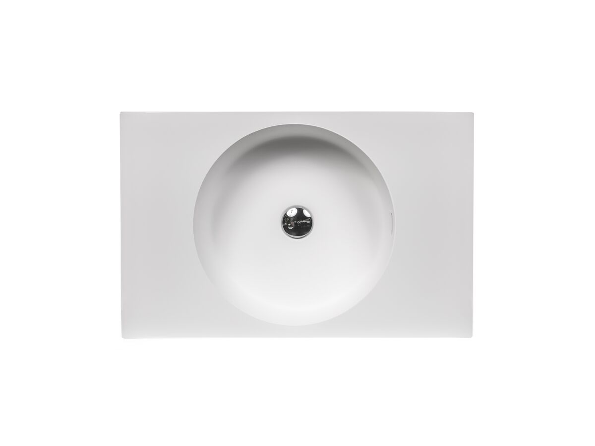 Reece Omvivo Neo Solid Surface Wall Basin Centre Bowl No Taphole 700mm White