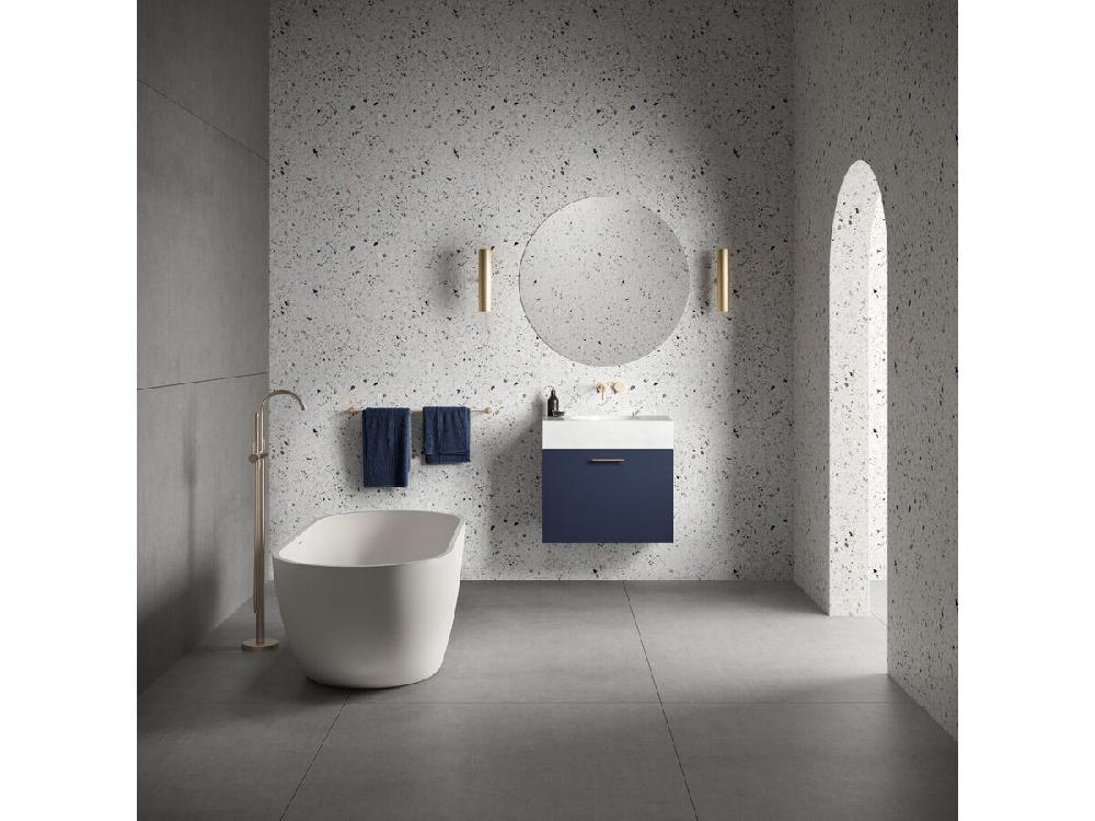 Reece Omvivo Neo Solid Surface Wall Basin Centre Bowl No Taphole 700mm White