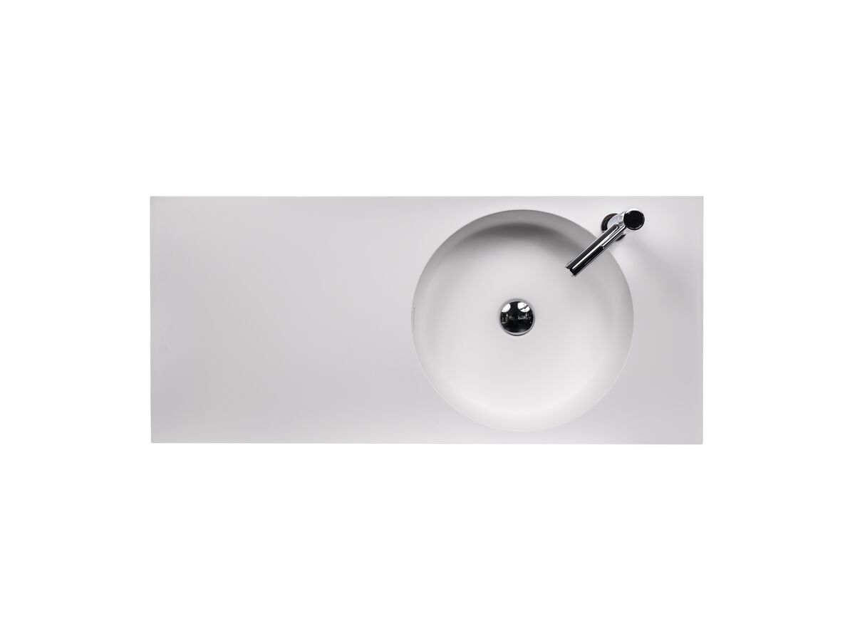 Reece Omvivo Neo Solid Surface Wall Basin Right Hand Bowl 1 Taphole 1000mm White