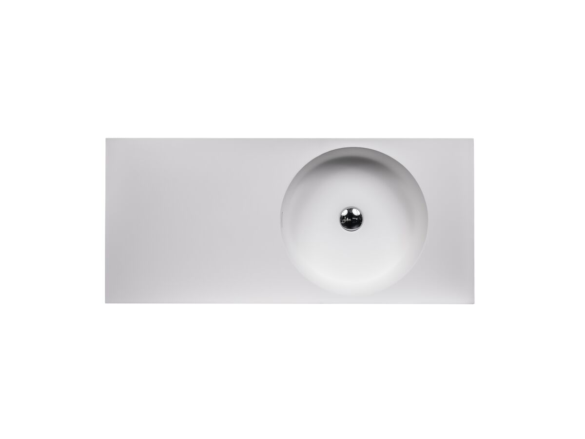 Reece Omvivo Neo Solid Surface Wall Basin Right Hand Bowl No Taphole 1000mm White