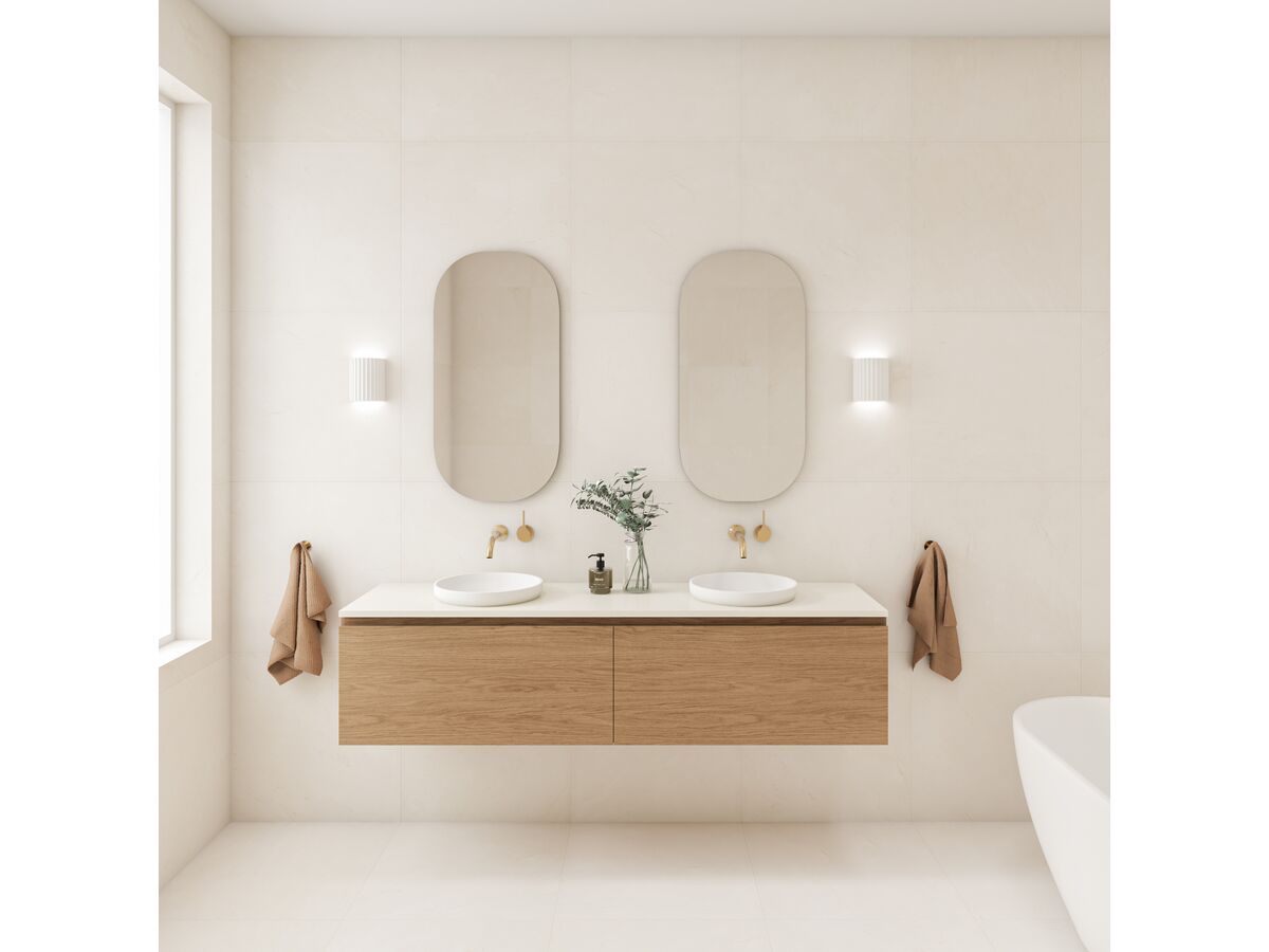 Reece Omvivo Venice 380mm Semi Inset Basin Solid Surface White