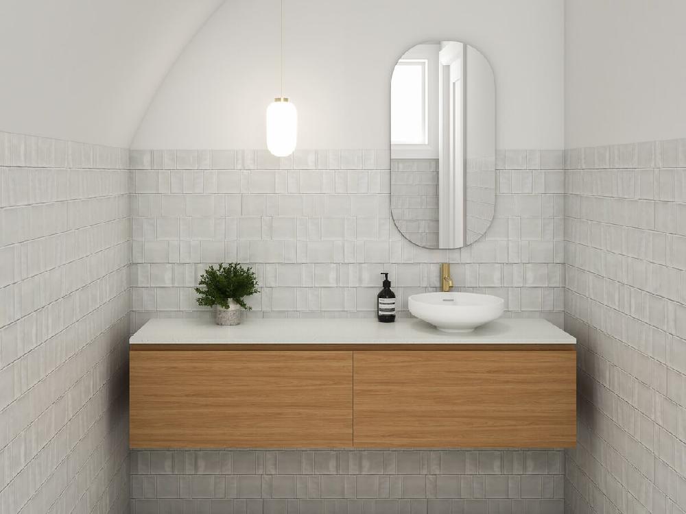 Reece Omvivo Venice 400 Counter Basin Round Solid Surface With Overflow White