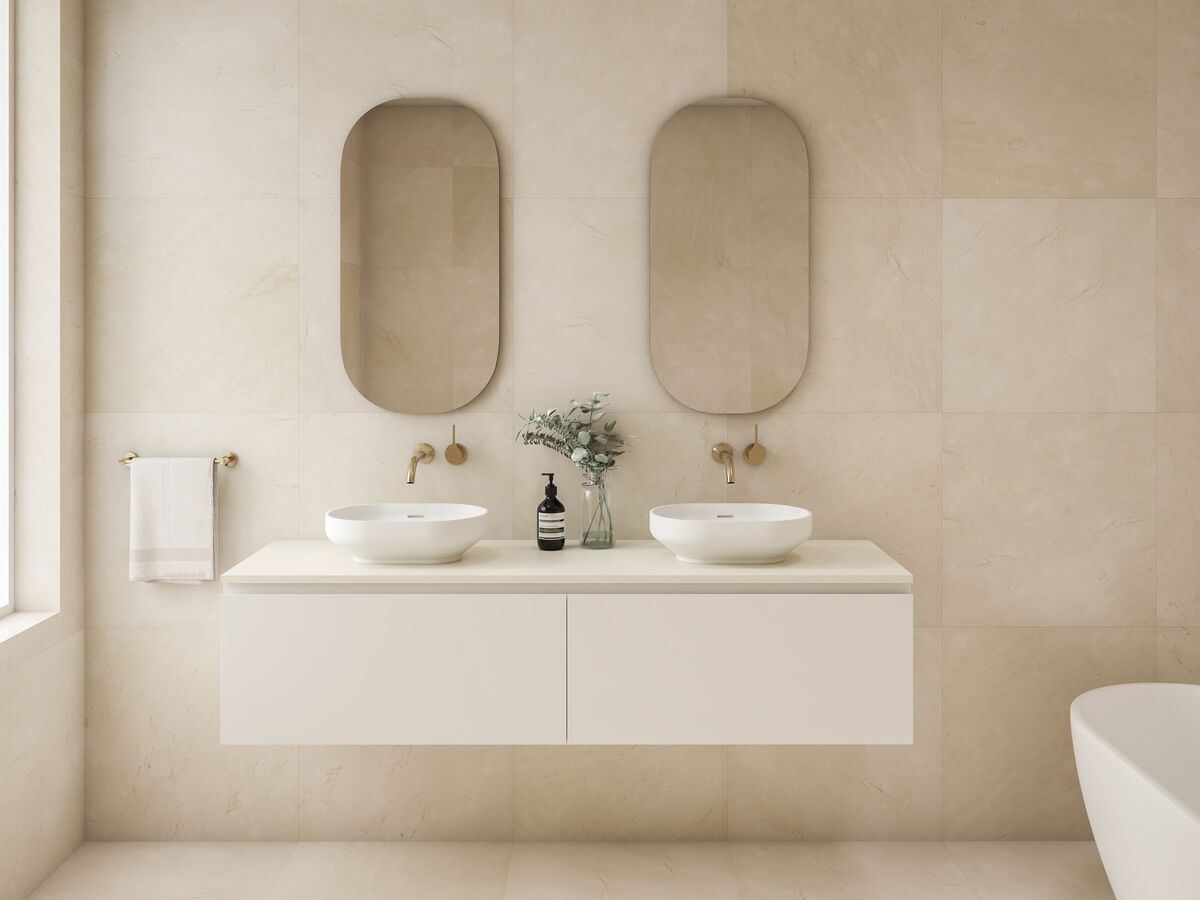 Reece Omvivo Venice 450 Counter Basin Oval Solid Surface With Overflow White