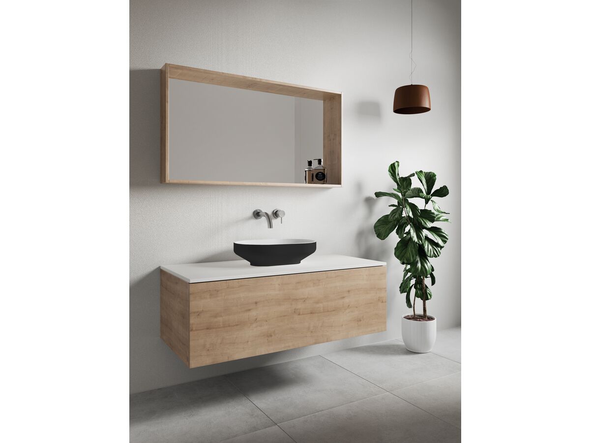 Reece Omvivo Venice 500 Counter Basin Solid Surface Softskin Black