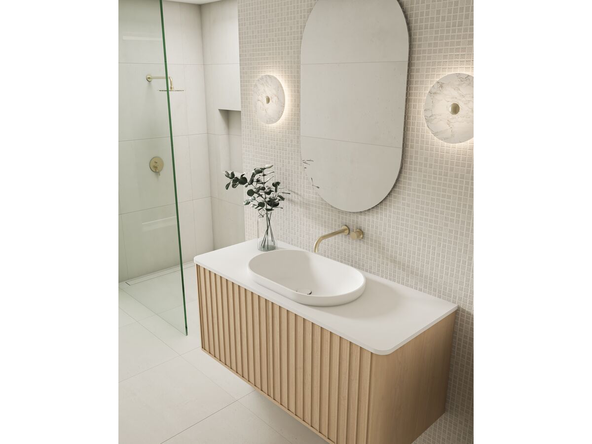 Reece Omvivo Venice 600mm Semi Inset Basin Solid Surface White