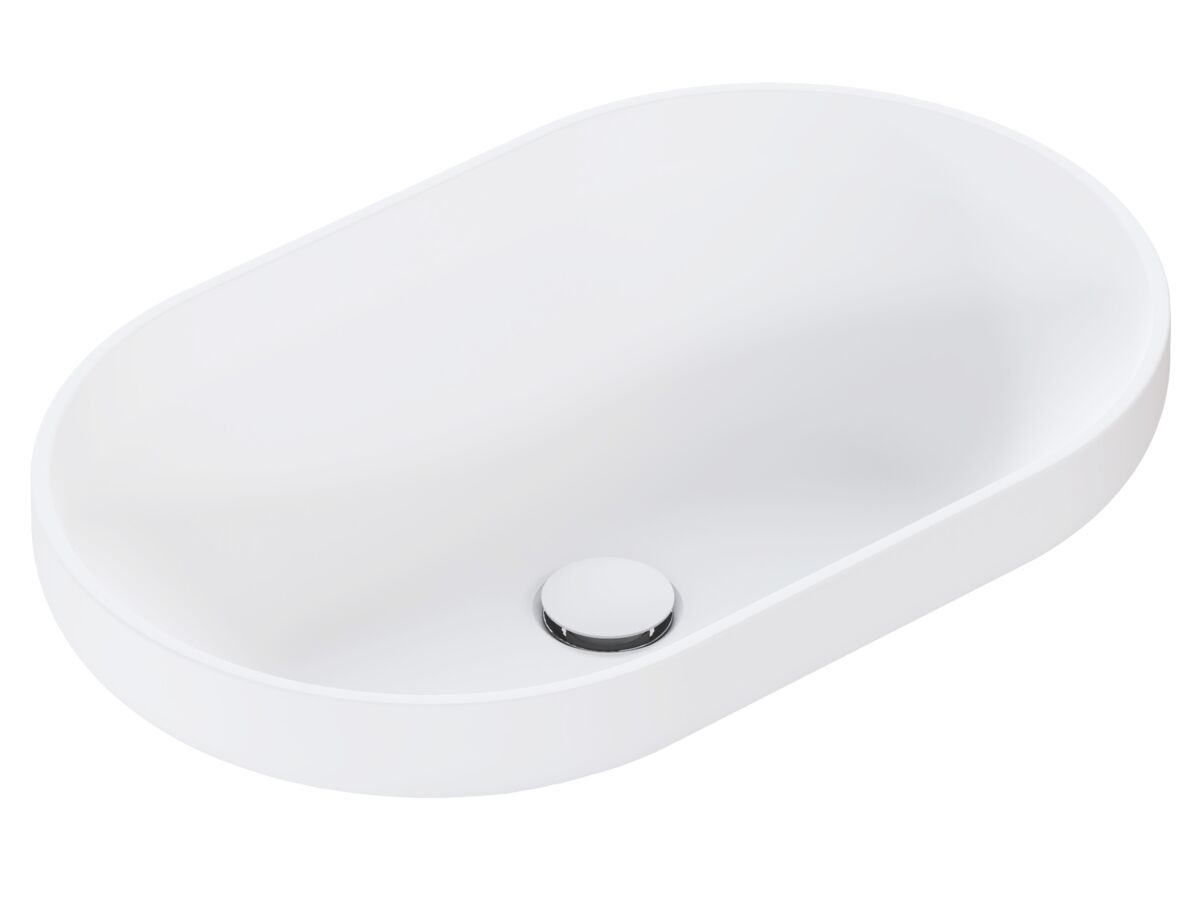 reece Omvivo Venice 600mm Semi Inset Basin Solid Surface White