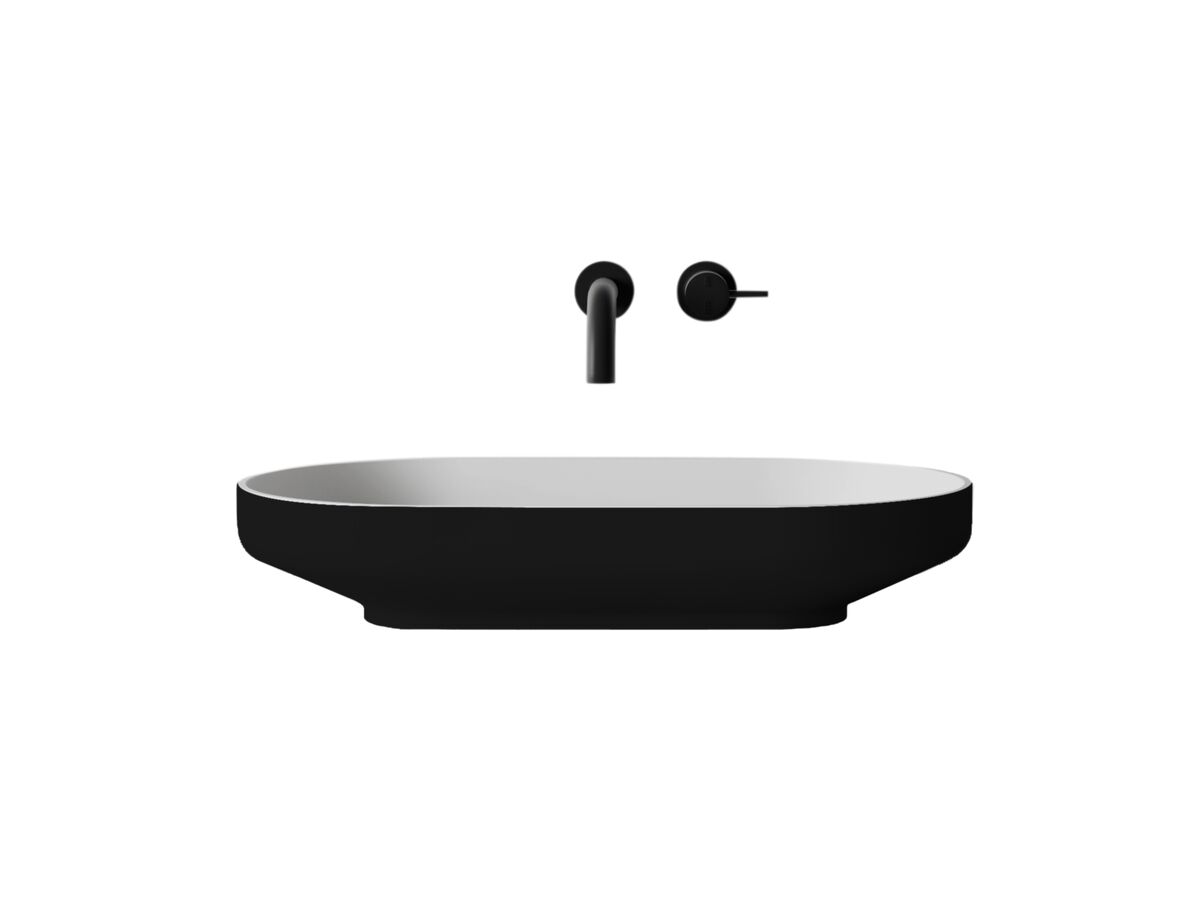 reece Omvivo Venice 700 Counter Basin Solid Surface Softskin Black