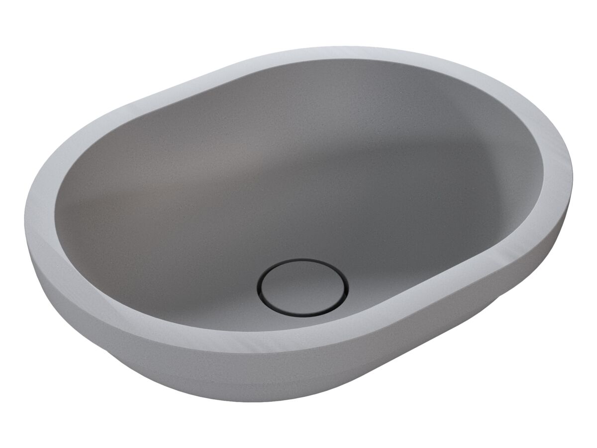 reece Omvivo Villa Oval Semi Inset Basin 485mm Cove Grey