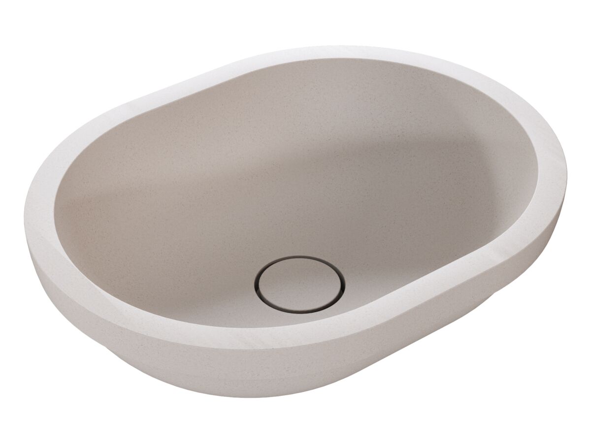 reece Omvivo Villa Oval Semi Inset Basin 485mm Island Sand