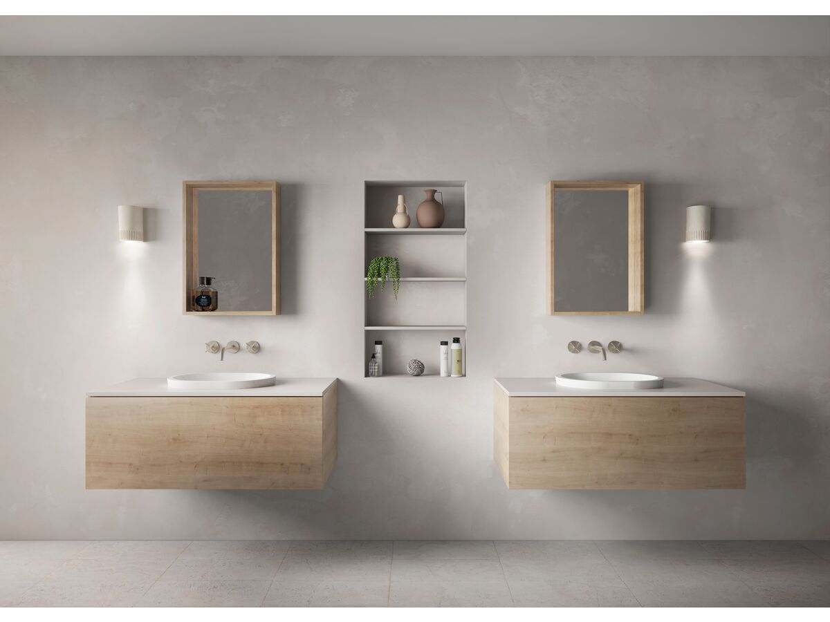 Reece Omvivo Villa Oval Semi Inset Basin 485mm White Haven