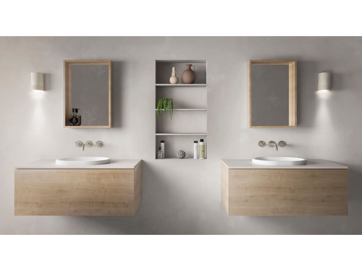 Reece Omvivo Villa Oval Semi Inset Basin 485mm White Haven