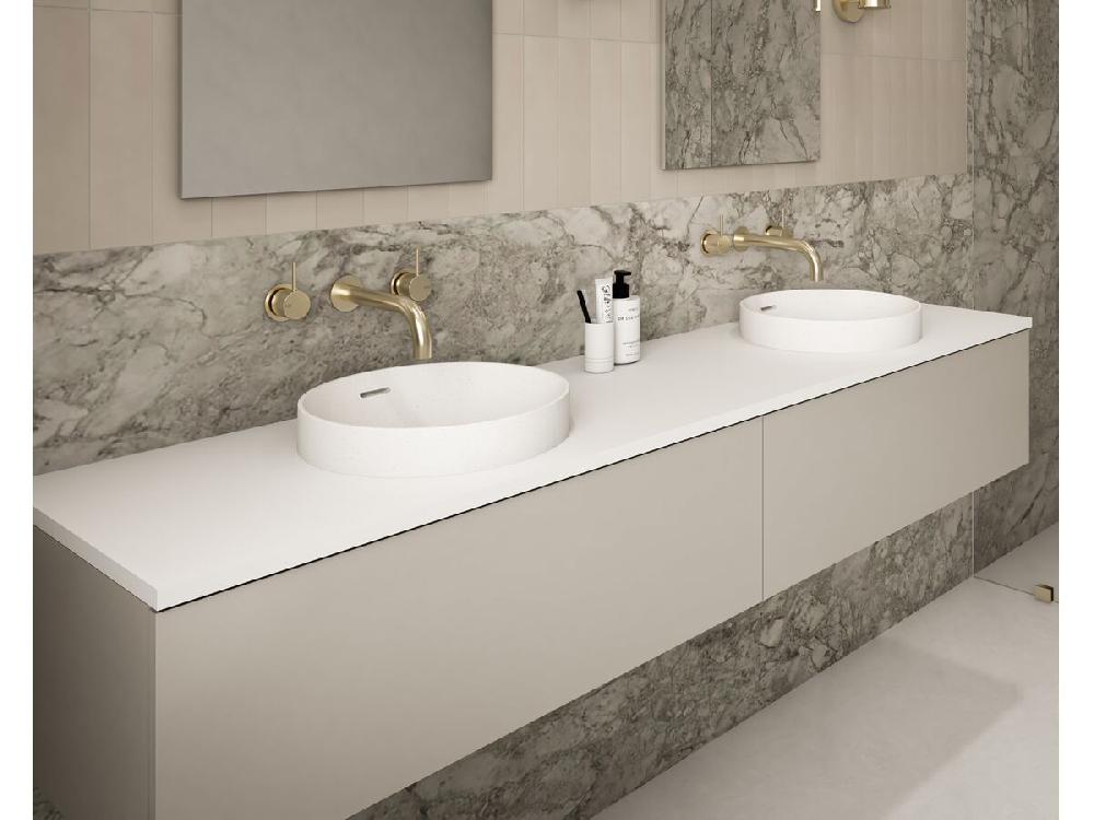 Reece Omvivo Villa Round Thin Edge Semi Inset Basin 360mm White Haven