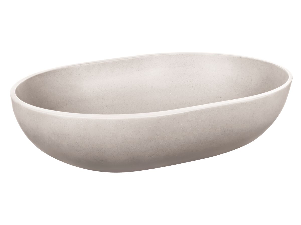 reece Omvivo Villa Thin Edge Oval Above Counter Basin 485mm Island Sand