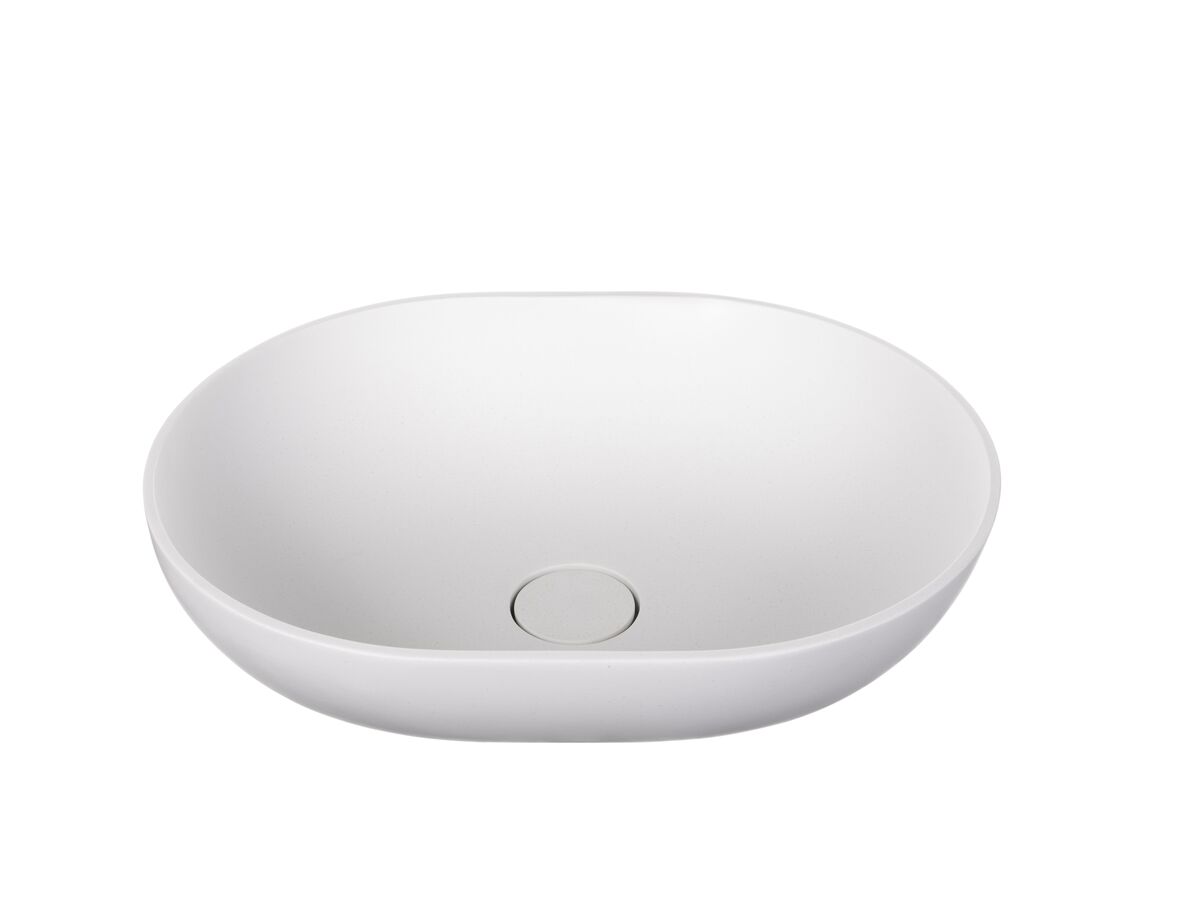 reece Omvivo Villa Thin Edge Oval Above Counter Basin 485mm White Haven