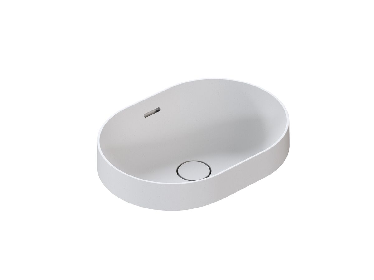 reece Omvivo Villa Thin Edge Oval Semi Inset Basin 485mm White Haven