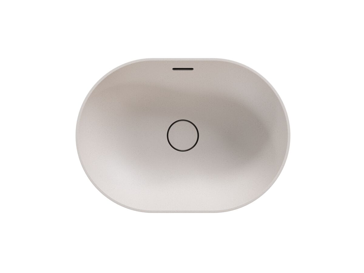 Reece Omvivo Villa Thin Edge Oval Semi Inset Basin 485mm Island Sand