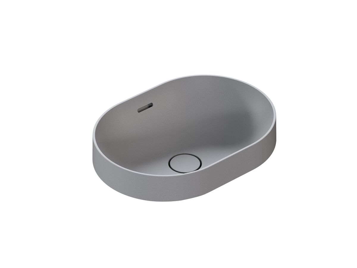 reece Omvivo Villa Thin Edge Oval Semi Inset Basin 485mm Cove Grey