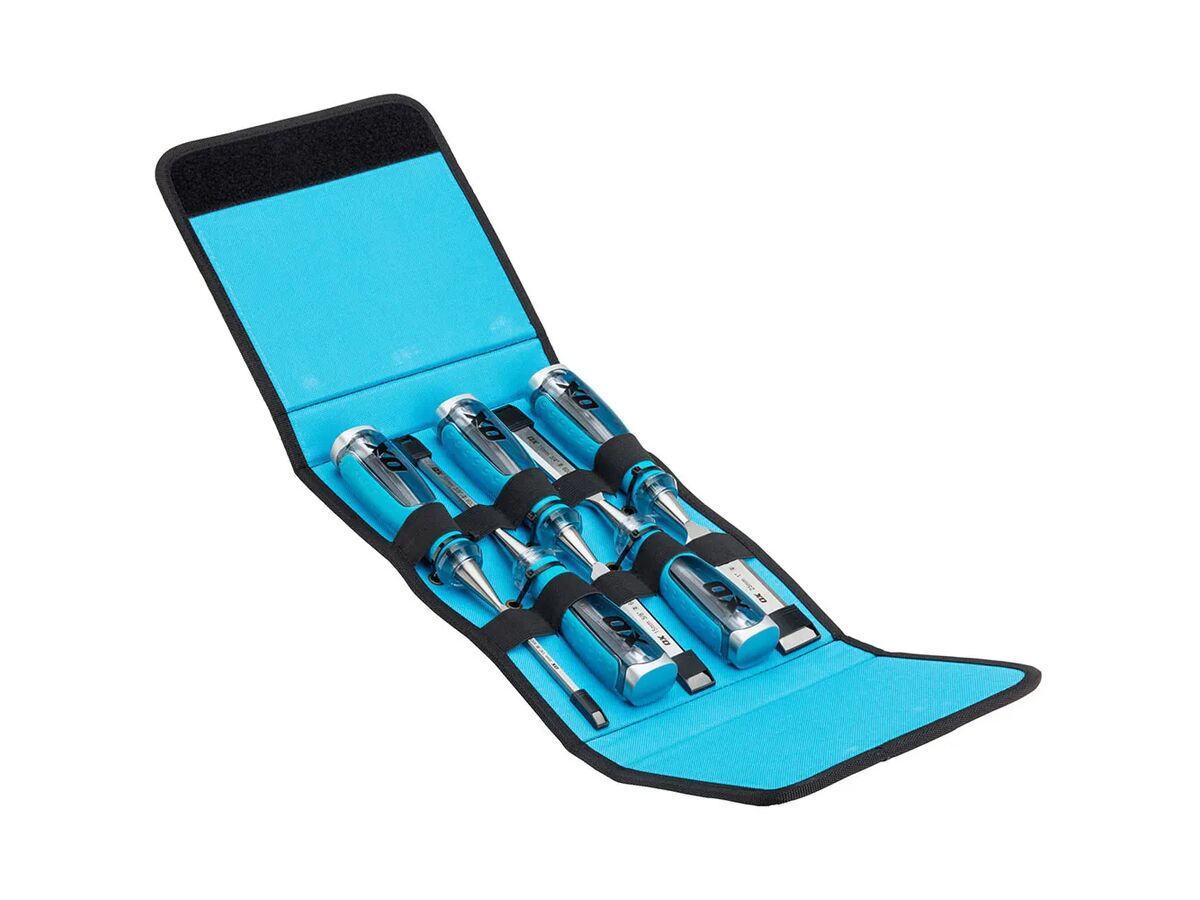 reece Ox Pro 5 Piece Wood Chisel Set - Steel Through Tang & Metal Striking Cap