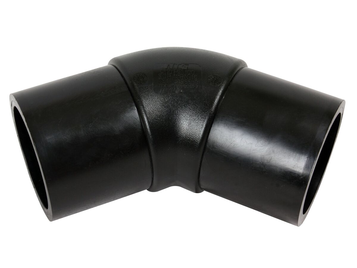 reece PE Elbow Long Spigot SDR11 PE100 63mm x 45 Degree