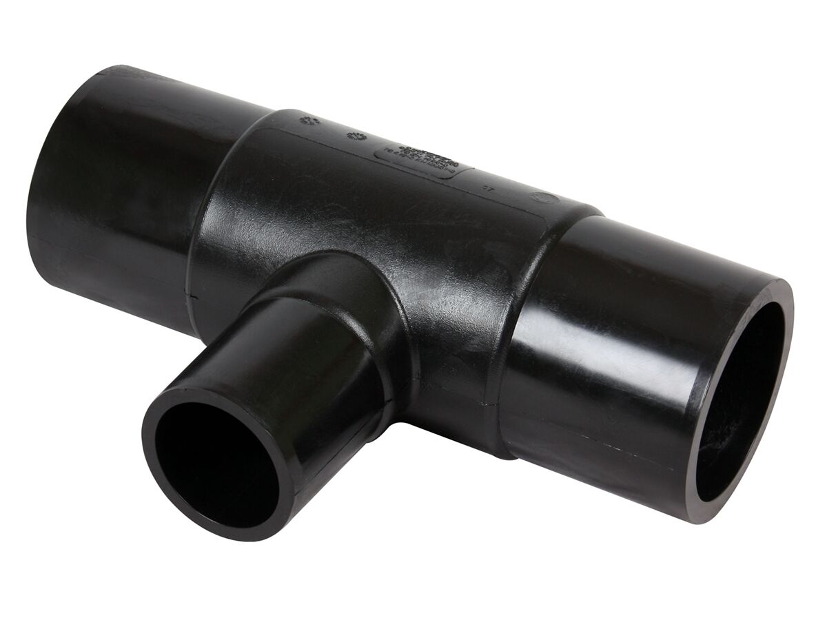 reece PE Reducing Tee Long Spigot SDR11 PE100 180mm x 90mm