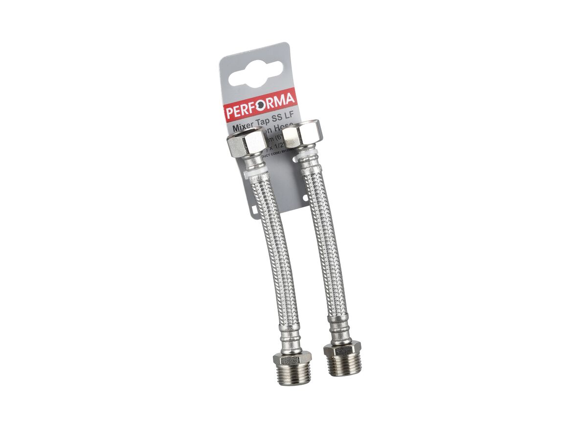reece Performa Mixer Tap Extension Hose 150mm Stainless Steel Low-Temp Lead Free