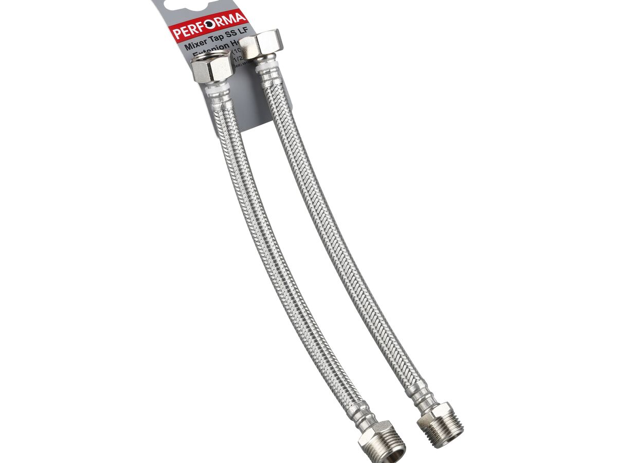 reece Performa Mixer Tap Extension Hose 250mm Stainless Steel Low-Temp Lead Free