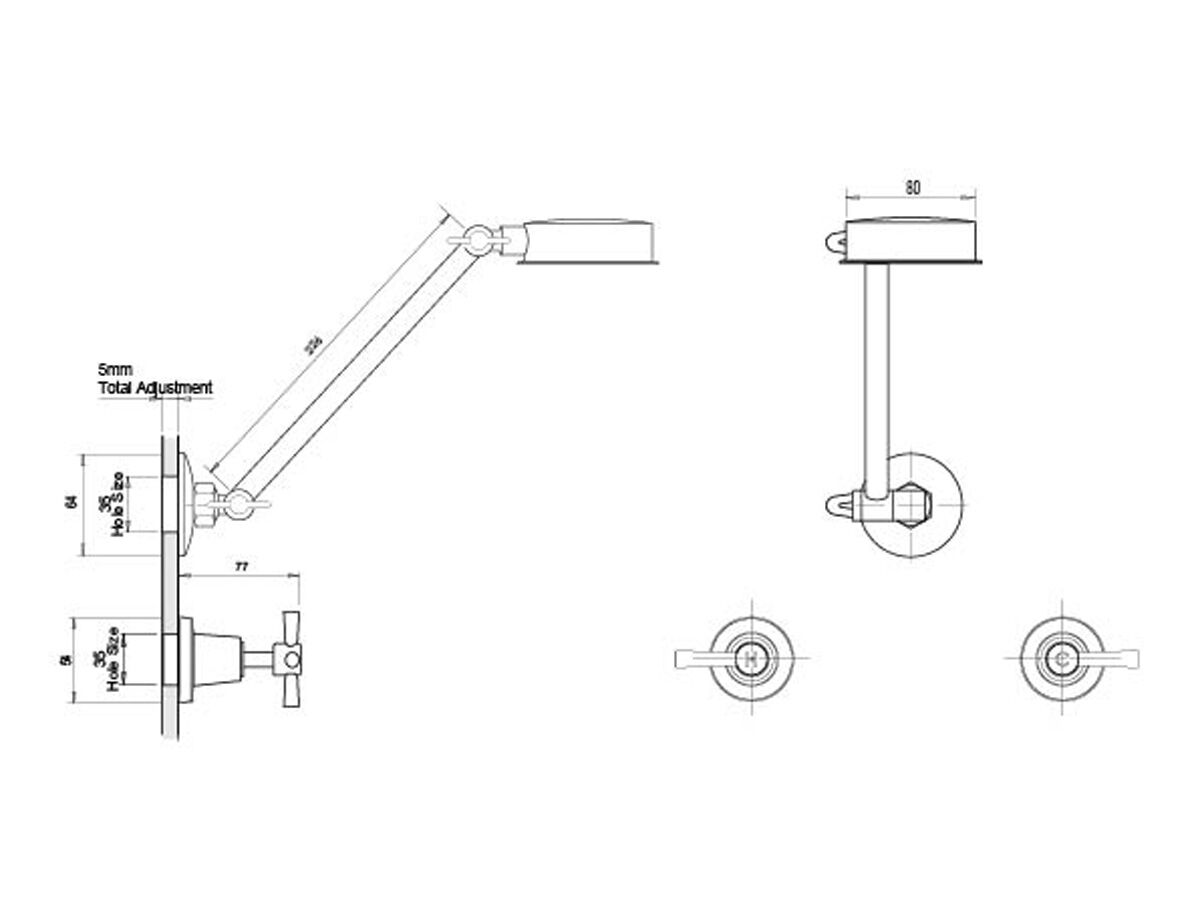 Reece Phoenix Gen X Lever Shower Set Universal Rose Chrome (3 Star)