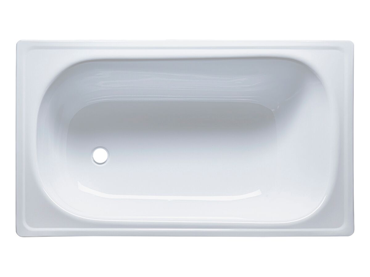 reece Posh Bristol Enamelled Pressed Steel Inset Bath 1200mm x 700mm x 360mm White