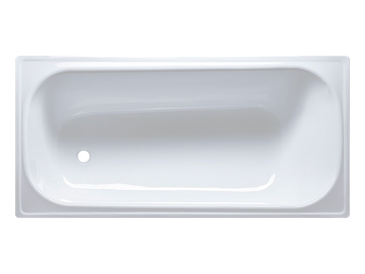 reece Posh Bristol Enamelled Pressed Steel Inset Bath 1500mm x 750mm x 390mm White