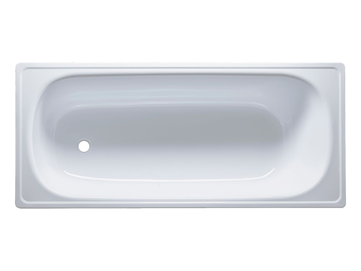 reece Posh Bristol Enamelled Pressed Steel Inset Bath 1700mm x 750mm x 390mm White