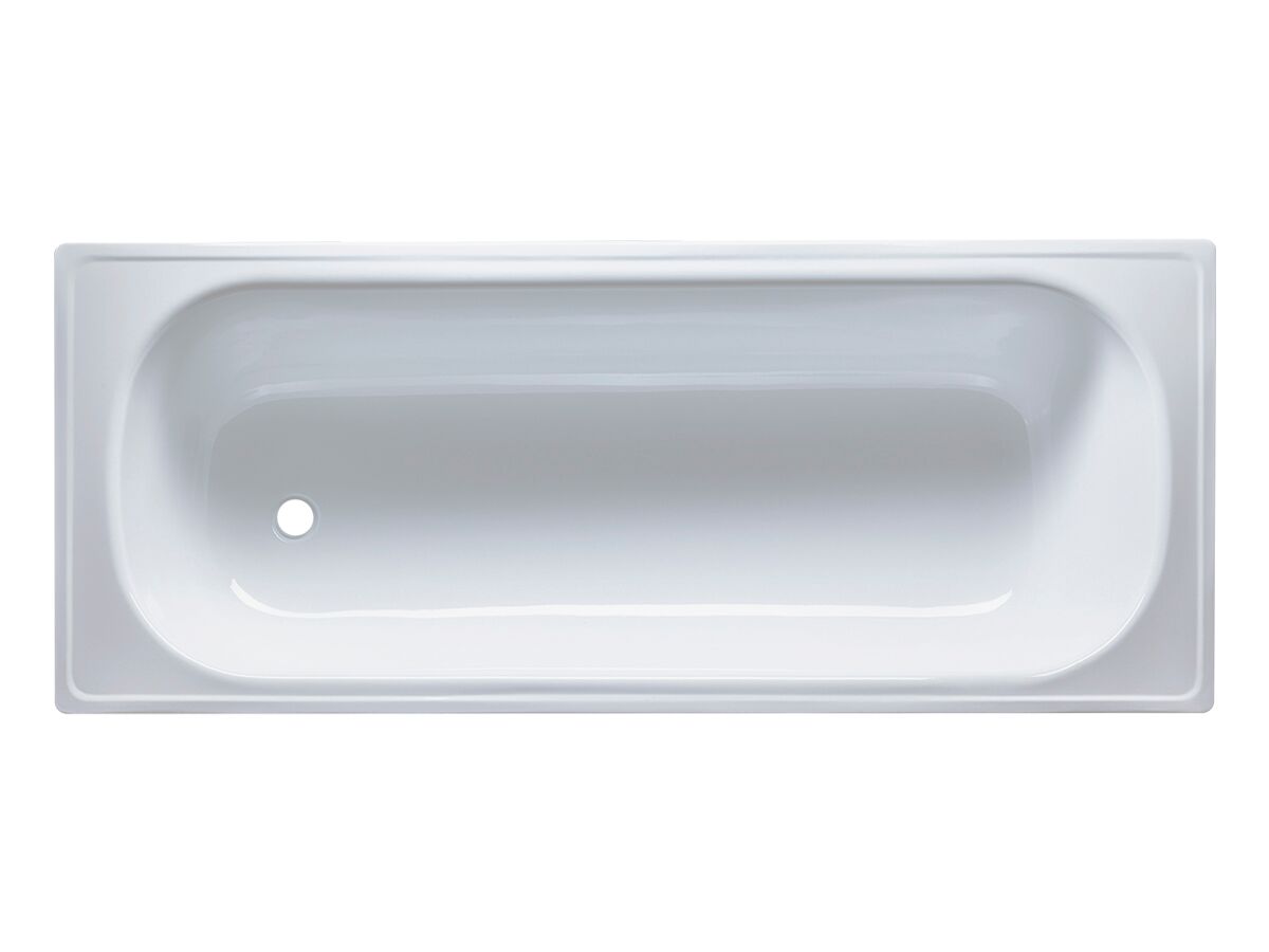 reece Posh Bristol Enamelled Pressed Steel Inset Bath 1700mm x 700mm x 390mm White