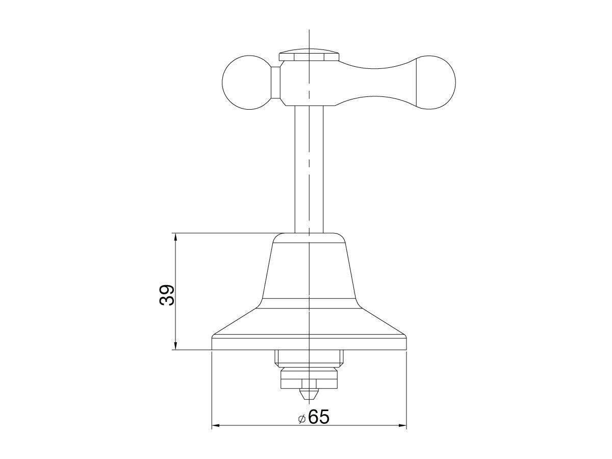 Reece Posh Bristol Lever Wall Top Assembly Ceramic Disc Chrome Lead Free