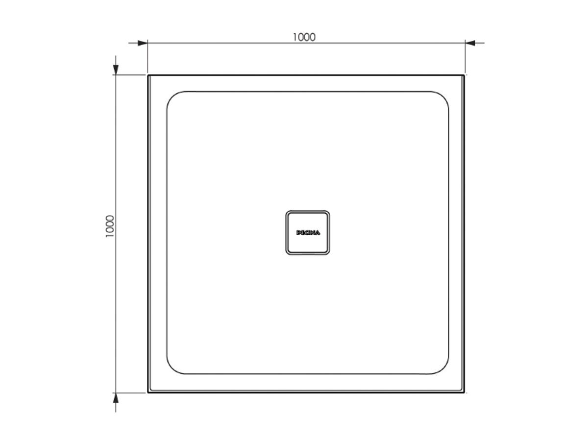 Reece Posh Bristol Luna Shower Base 1000mm X 1000mm Centre 3 Tiling Beads