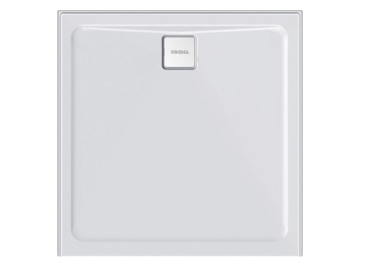 reece Posh Bristol Luna Shower Base 1000mm x 1000mm Rear Outlet 3 Tiling Bead