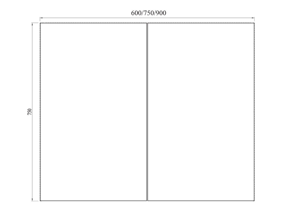 Reece Posh Bristol MK2 600mm Mirror Cabinet 2 Door White