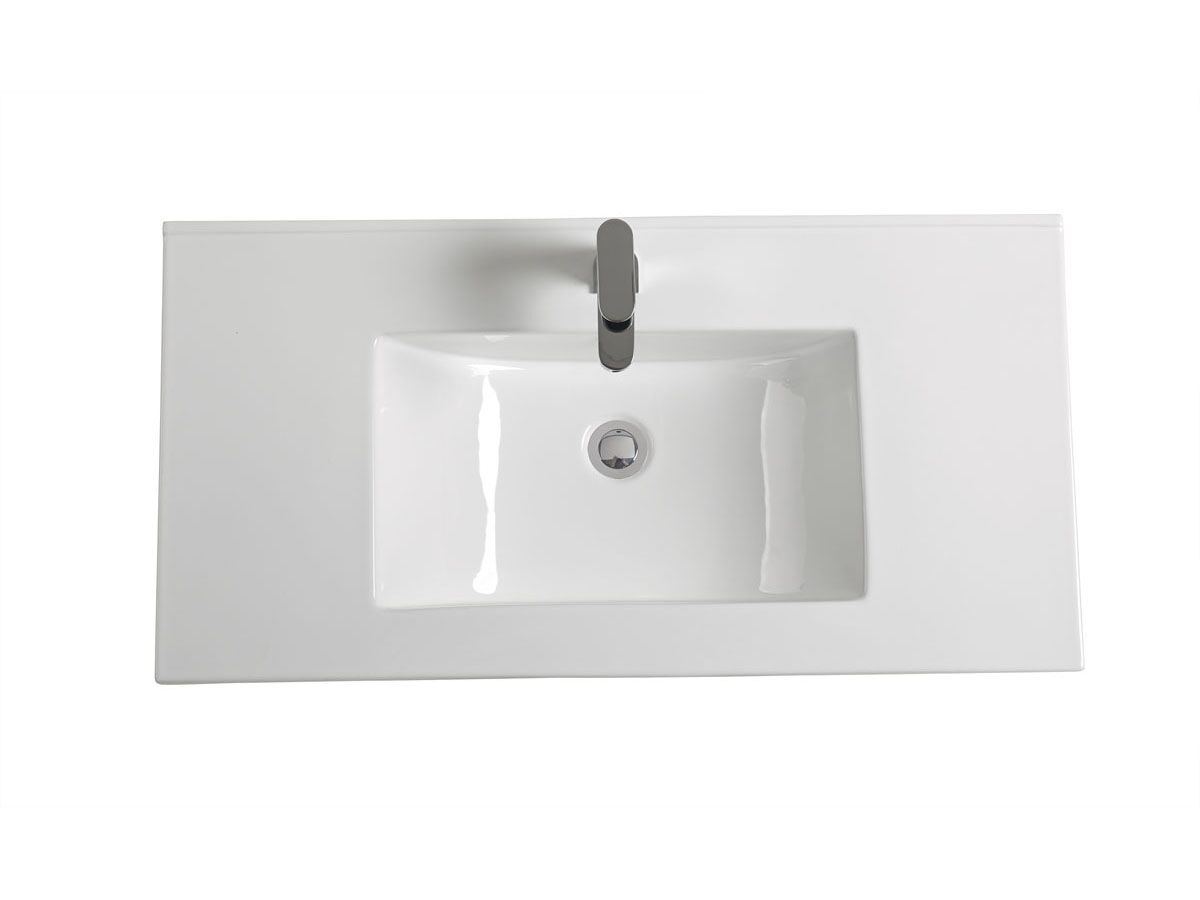 Reece Posh Bristol MK2 900mm Vanity Unit With Kick Centre Bowl 2 Door And 3 Right Hand Drawers 1 Taphole White
