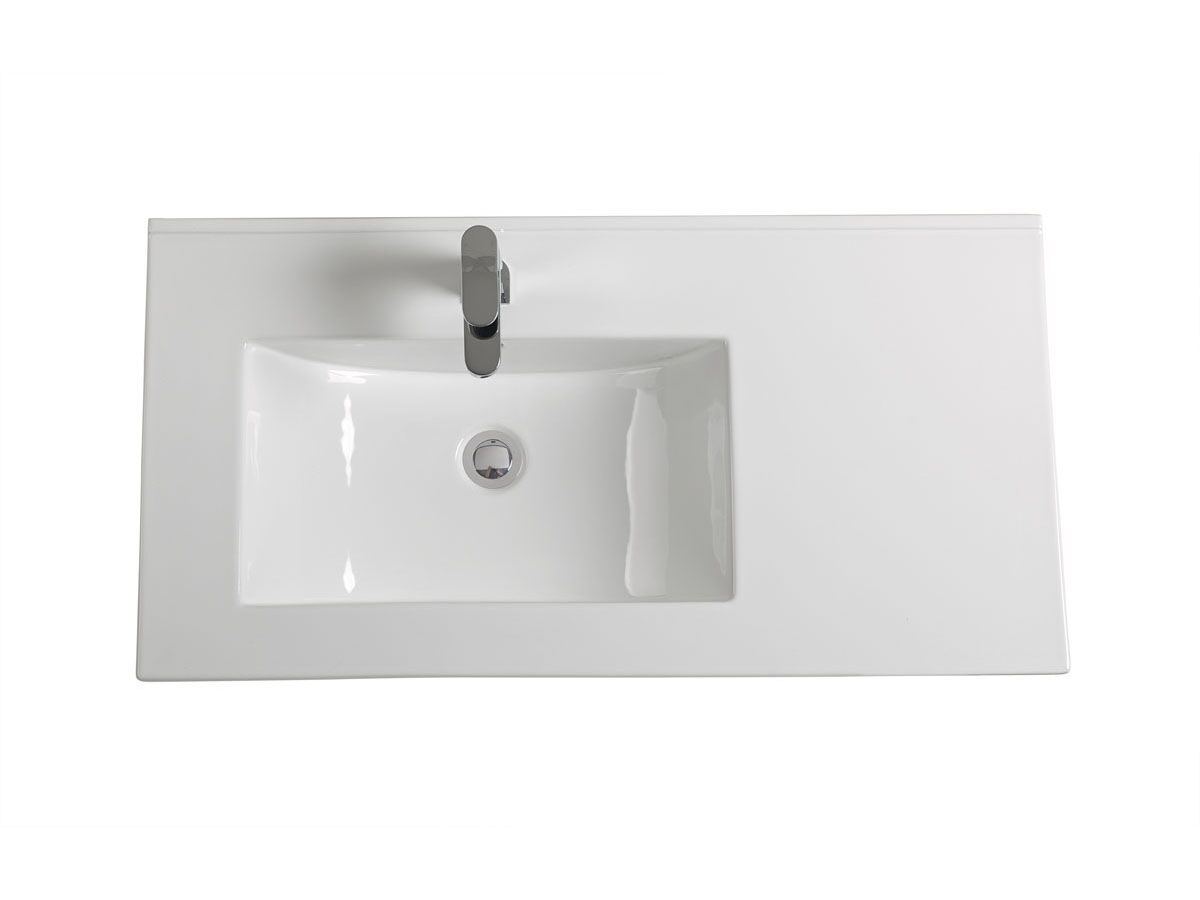 Reece Posh Bristol MK2 900mm Wall Hung Vanity Unit Left Hand Bowl 2 Door And 2 Right Hand Drawers 1 Taphole White