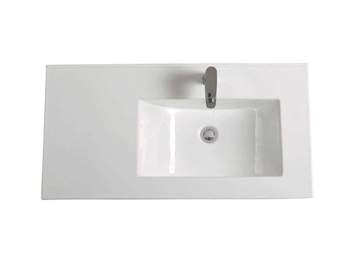 Reece Posh Bristol MK2 900mm Wall Hung Vanity Unit Right Hand Bowl 2 Door And 2 Left Hand Drawers 1 Taphole White