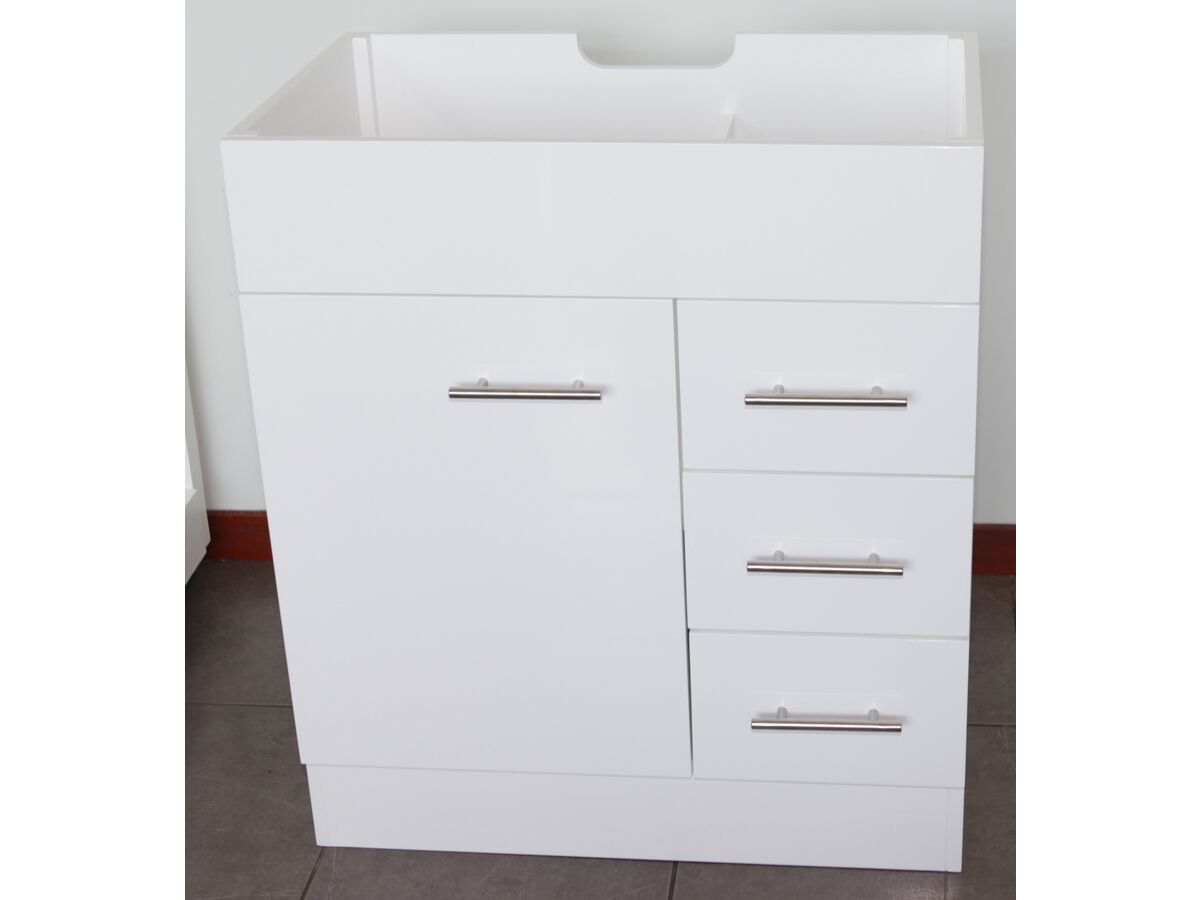 reece Posh Bristol MK2 Cabinet & Kick Only with 1 Door and 3 Right Hand Drawers 725mm White